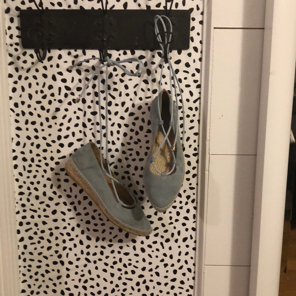 Light blue flats